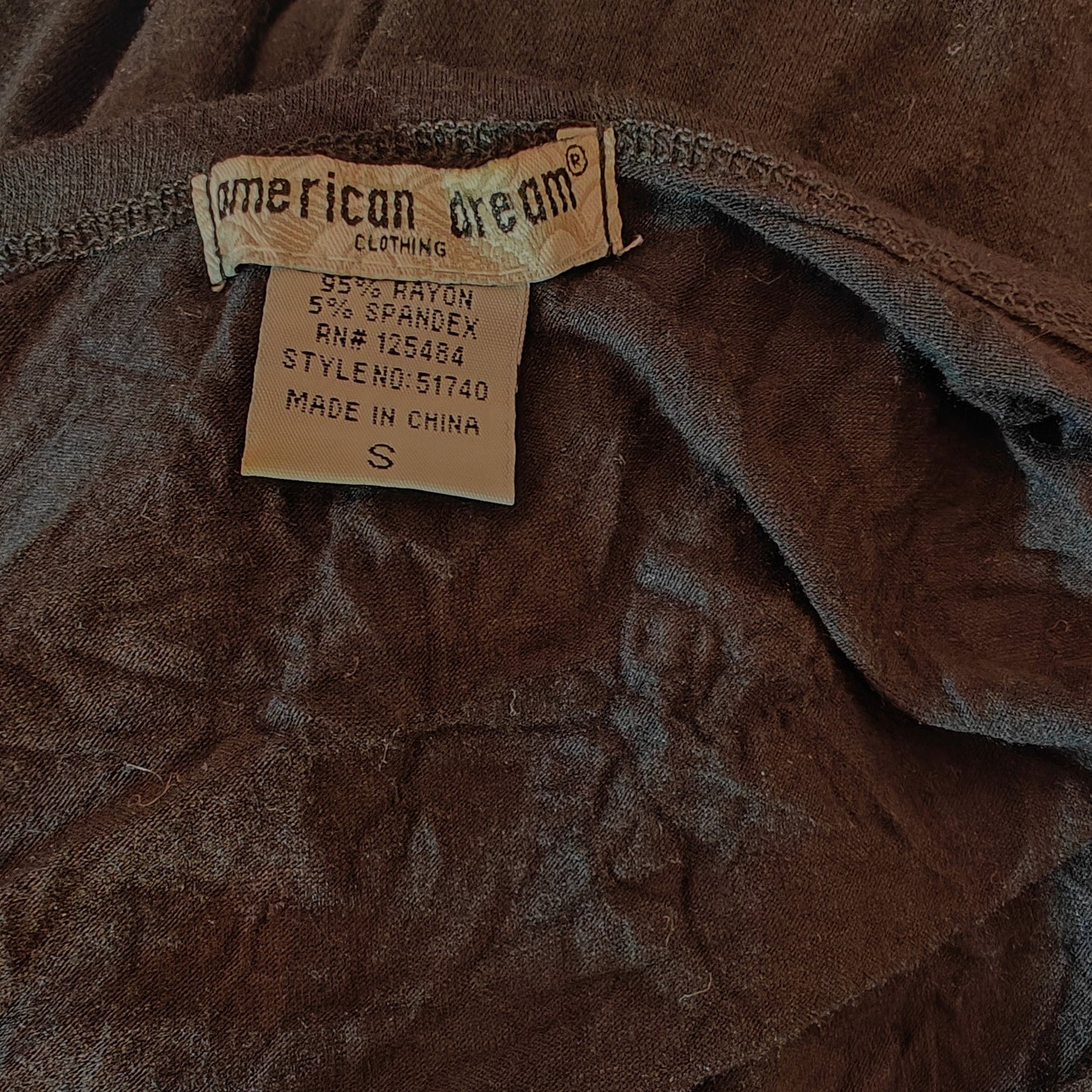 American Dream Black Sleeveless Mini Dress Ruffle Hem Stretch Womens S