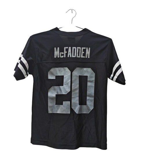 Kids Raiders Jersey NFL Team Apparel #20 McFadden Black Youth L (8) V-Neck Mesh
