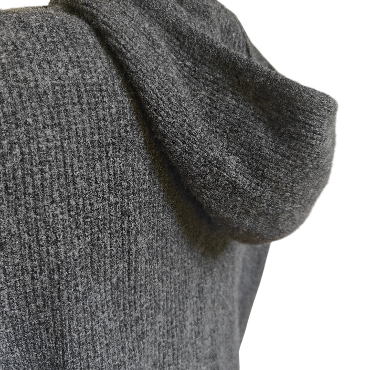 Polo Ralph Lauren 100% Merino Wool Zip Hoodie Sweater L Charcoal Gray