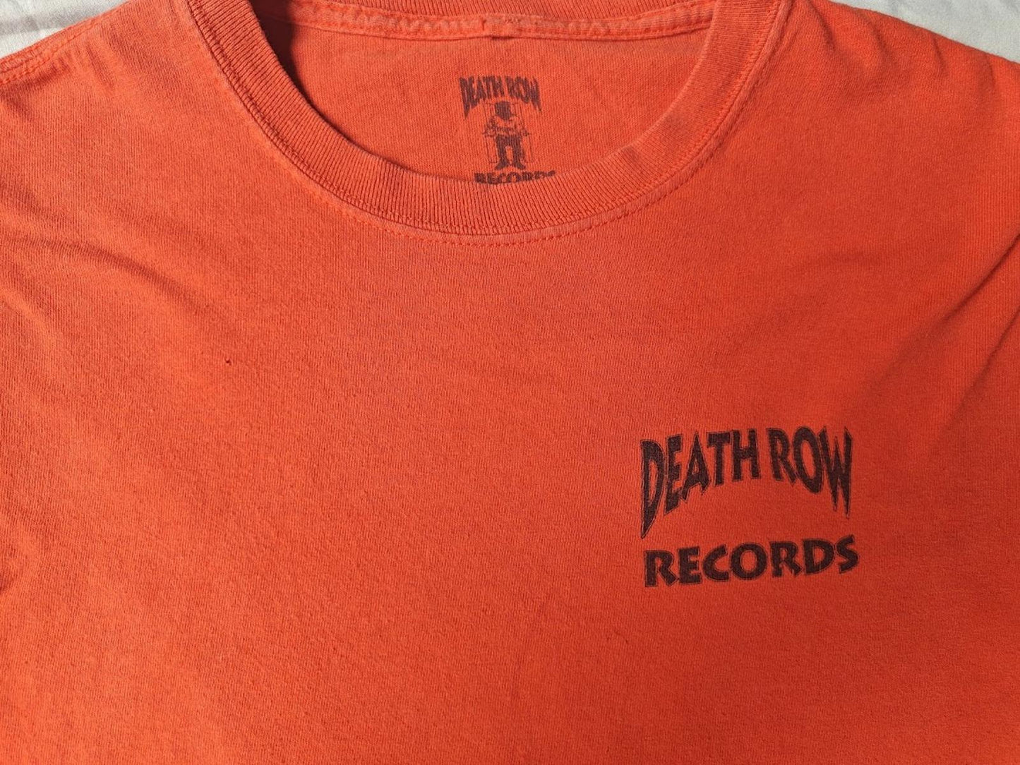 Death Row Records Orange Long Sleeve T-Shirt - Size S