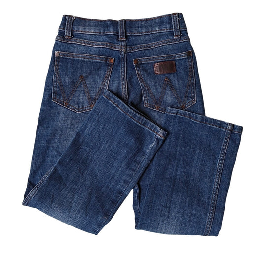 Wrangler Retro Boys Jeans 8 Slim Relaxed Bootcut Blue Denim Western