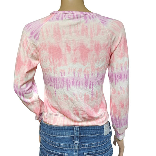 Lucky Brand Girls Tie-Dye Sweatshirt Pink/Purple M (10/12)