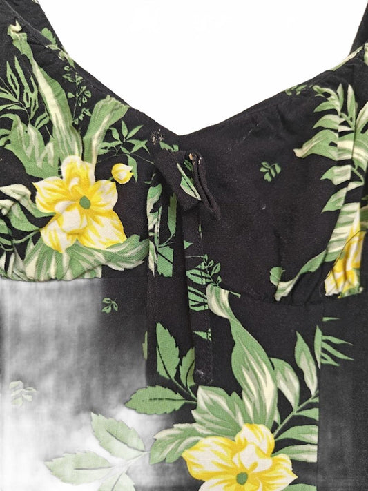 UO Cassia Black Floral Mini Dress – Size S