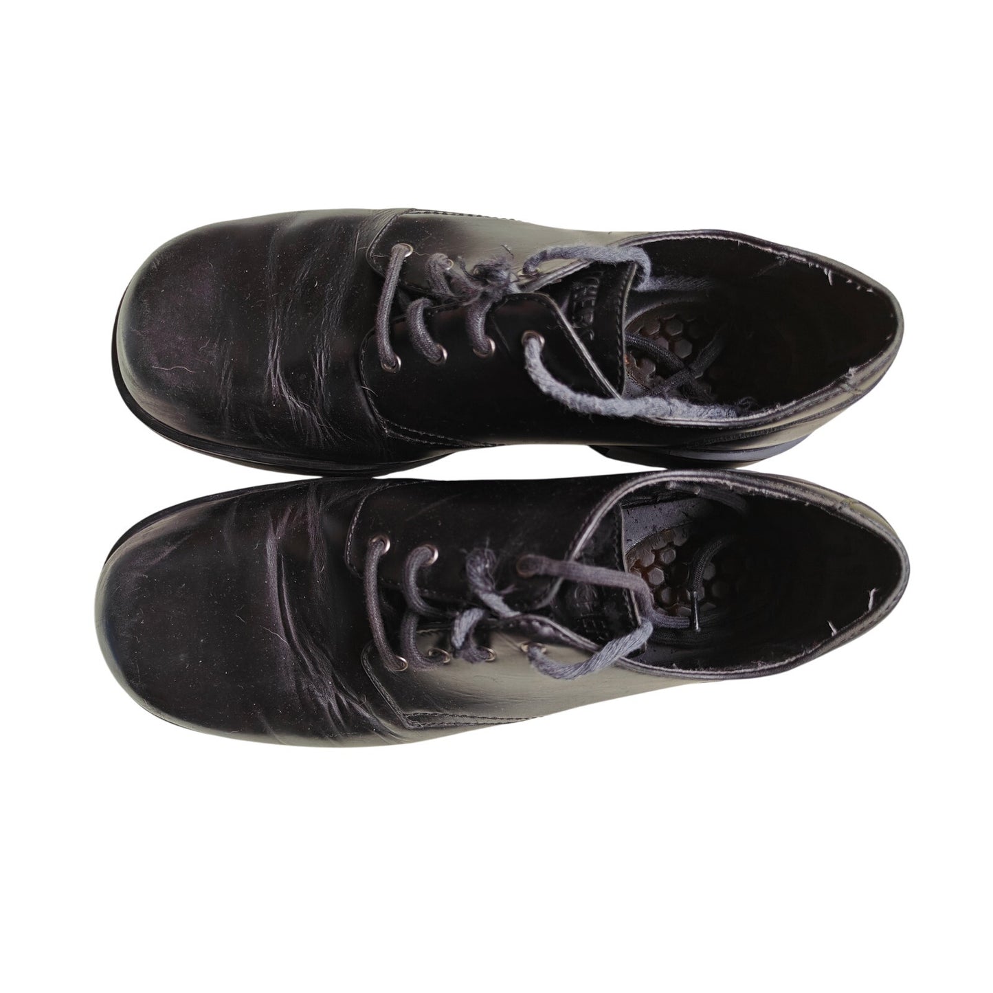 Skechers Black Leather Oxford Work Shoes Lace Up Comfort Slip Resistant Men’s 11