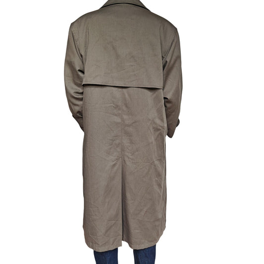 Vintage London Fog Trench Coat Women’s 14 Petite Long Belted Lined USA Made