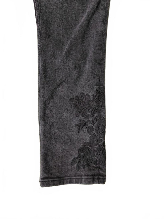 Guess Men's Slim Tapered Gray Embroidered Jeans - Size 36/32