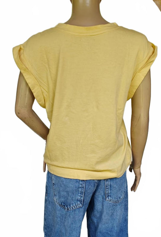 Banana Republic Yellow Dolman Sleeve Tee - Size S