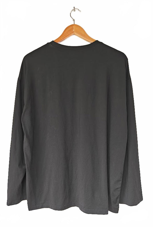 Shein Black Long Sleeve Graphic Tee - XL