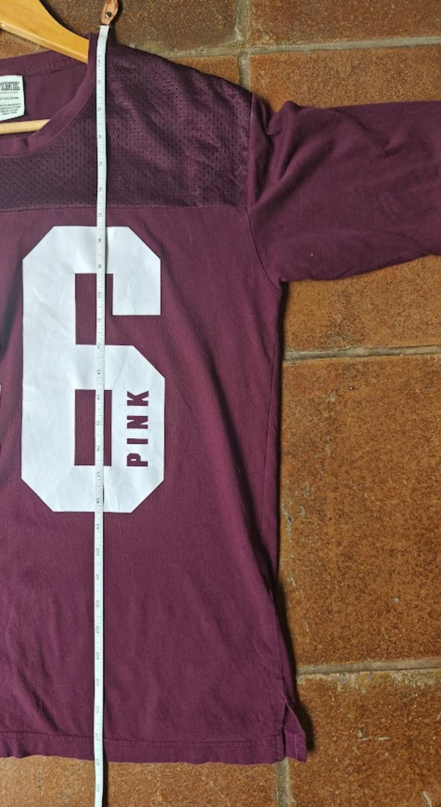 Pink Brand Burgundy Sports Jersey - Size S