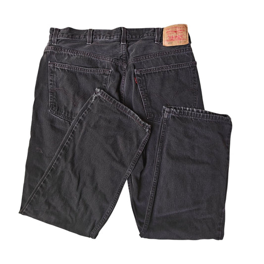 Levi’s 505 Regular Fit Black Jeans Men’s 38x30 Straight Leg Classic Denim