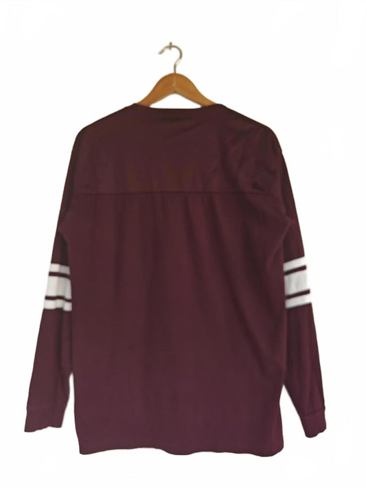 Pink Brand Burgundy Sports Jersey - Size S