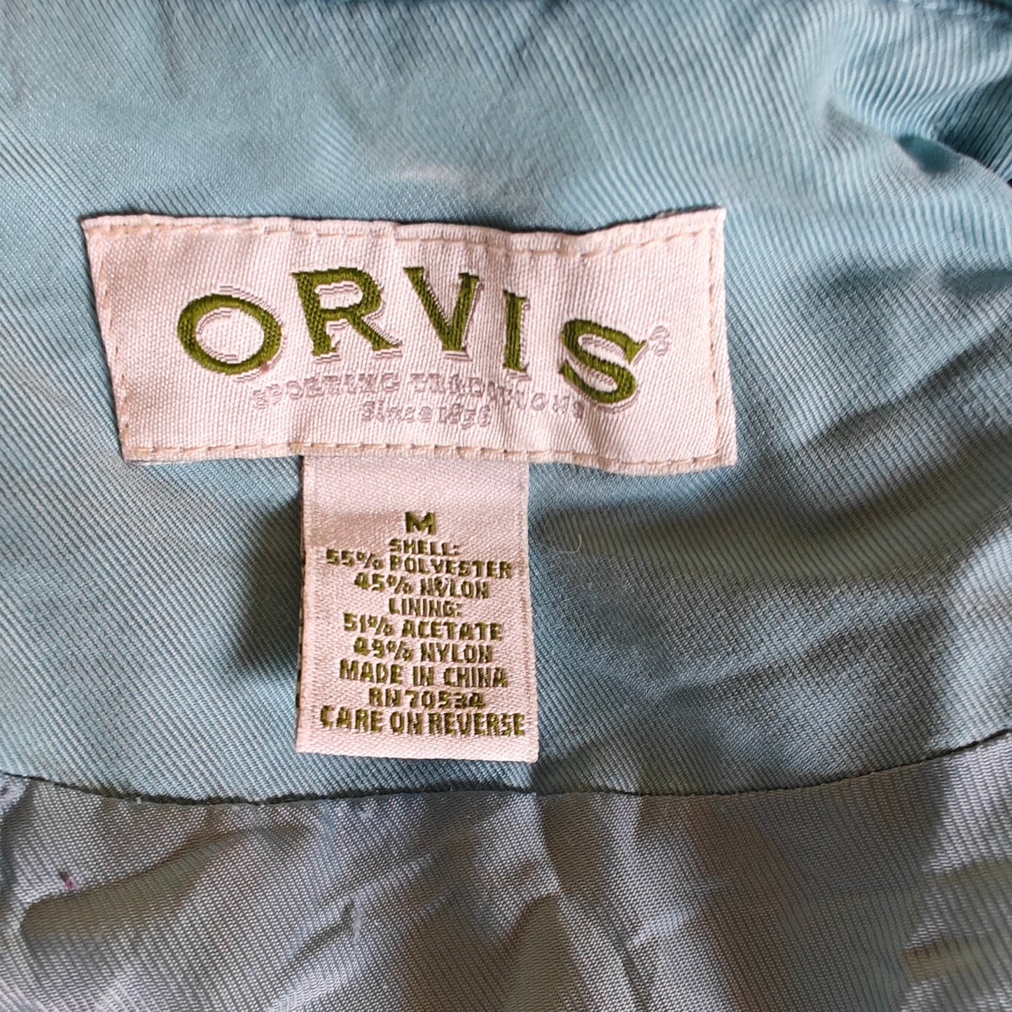 Orvis Women’s M Quilted Barn Jacket Seafoam Green Button Front Coat