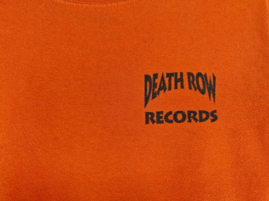 Death Row Records Orange Long Sleeve T-Shirt - Size S