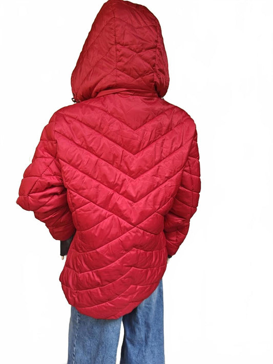 Nautica Red Quilted Puffer Coat Women’s Size XXL