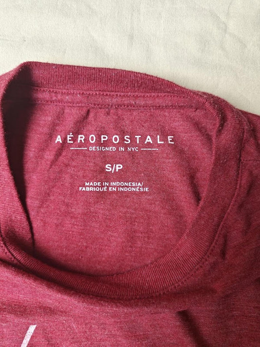 Aeropostale Burgundy New York Graphic T-Shirt - Size S/P