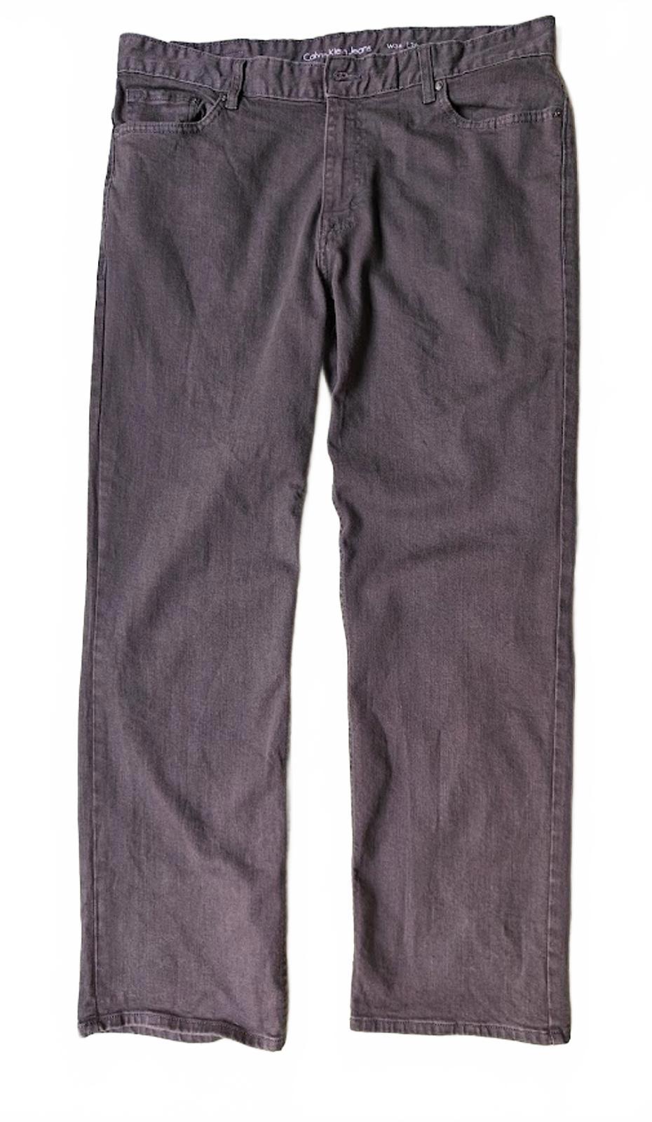 Calvin Klein Men's Straight Leg Gray Jeans - Size 36/30