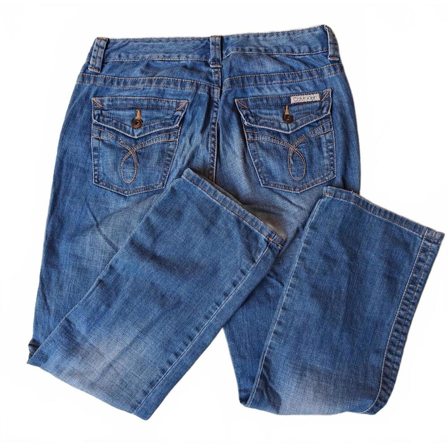 Calvin Klein Straight Leg Mid Rise Jeans - Size 10