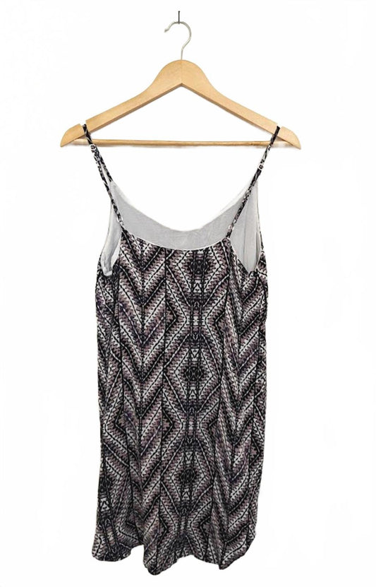 Vestique Slip Dress - Geometric Pattern - Size M