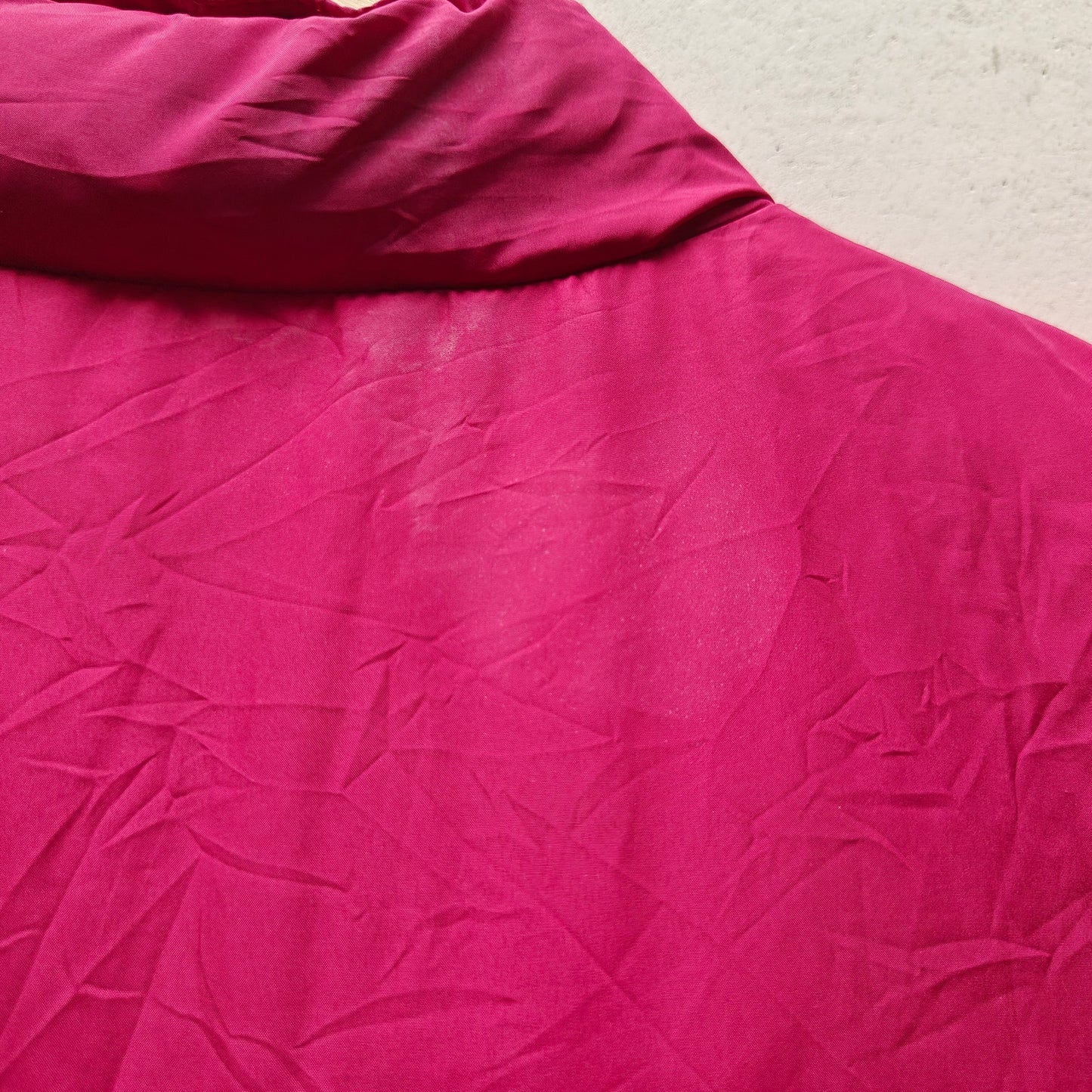 J.Crew Magenta Puffer Vest Quilted Button Front Stand Collar Size S