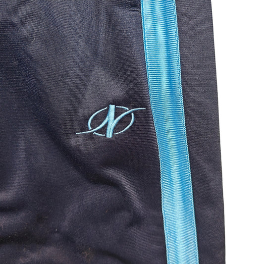NordicTrack Navy Track Pants Men’s Large L – Side-Stripe Warm-Up Athletic Pants, Elastic Waist