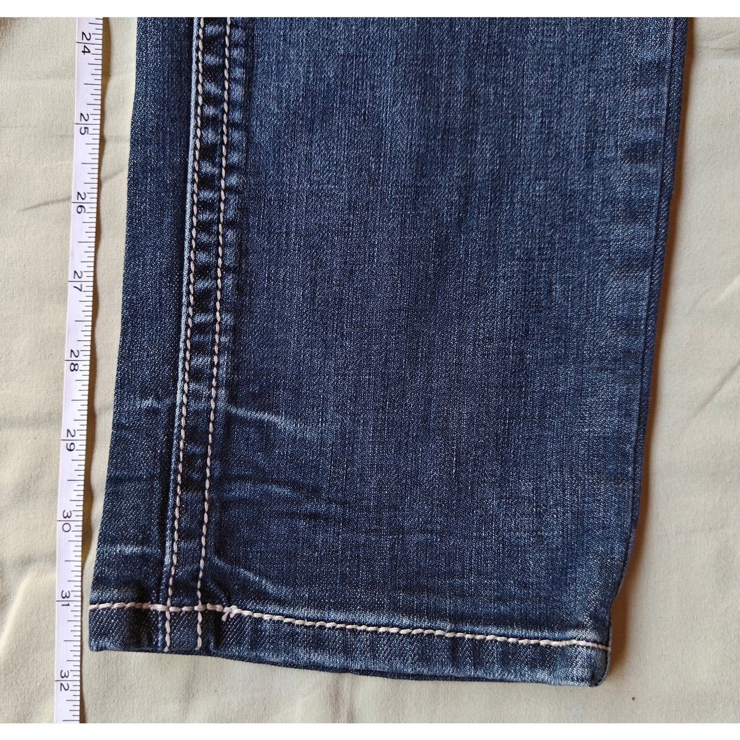 LA Idol USA Jeans Sz 15 W31 L31 Rhinestone Skinny Dark Wash Stretch