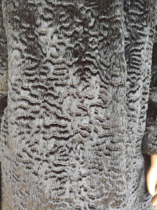 Vintage Betmar Faux Fur Black Coat - Size M