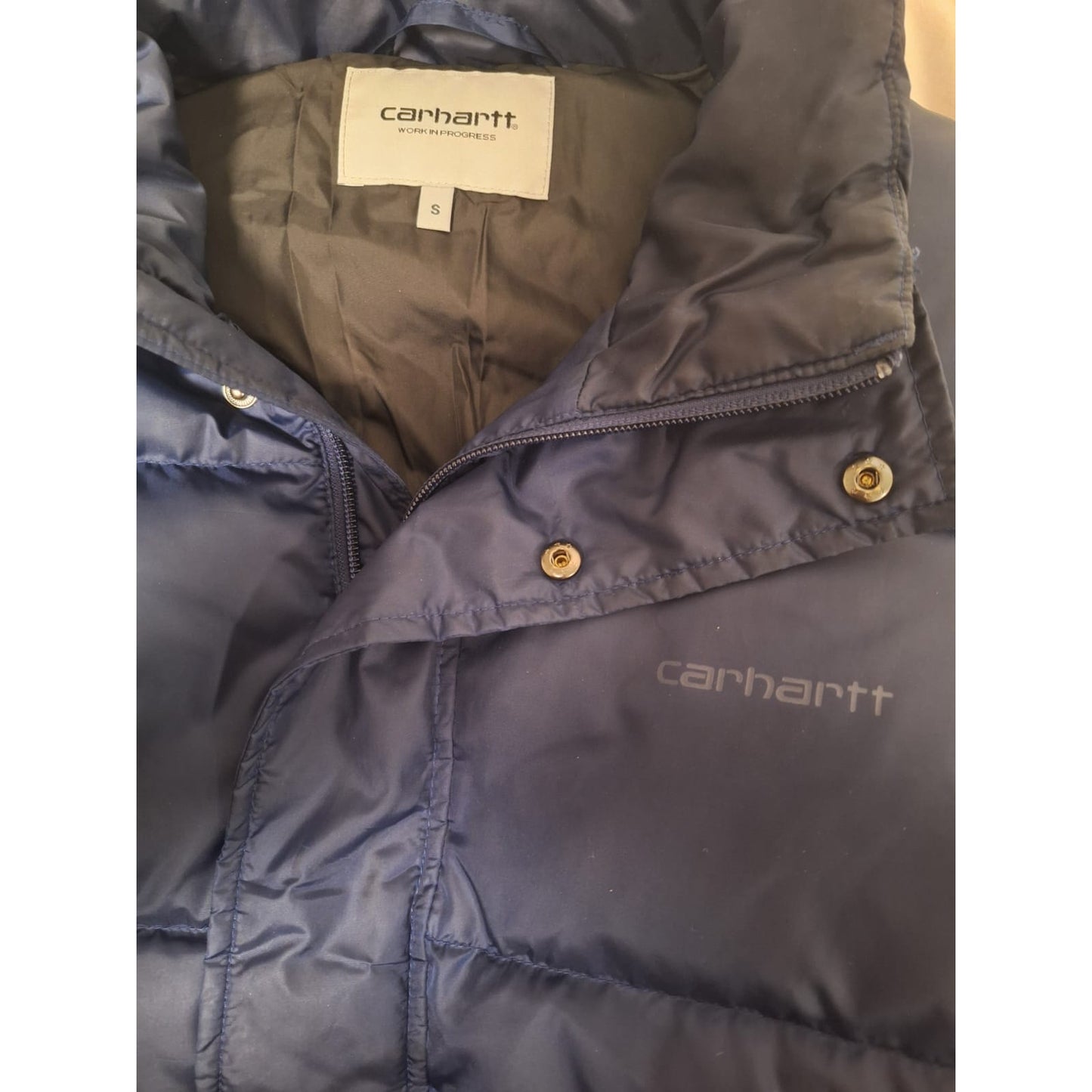 Carhartt WIP Navy Puffer Jacket Men’s Small – Quilted Insulated Coat