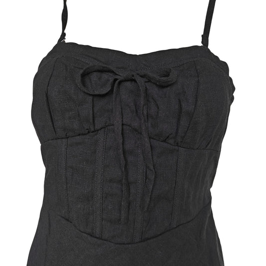 Wild Fable Black Midi Dress NWT Adjustable Straps Cottagecore Size 00