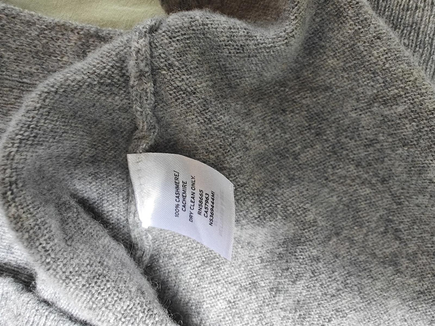 Gray Cashmere Turtleneck Sweater - Size XS