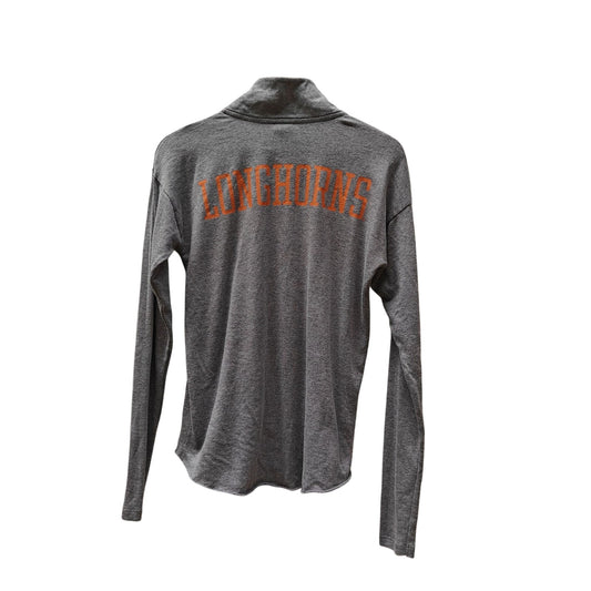 Victoria’s Secret PINK Texas Longhorns Quarter Zip Hoodie Gray Orange Size S