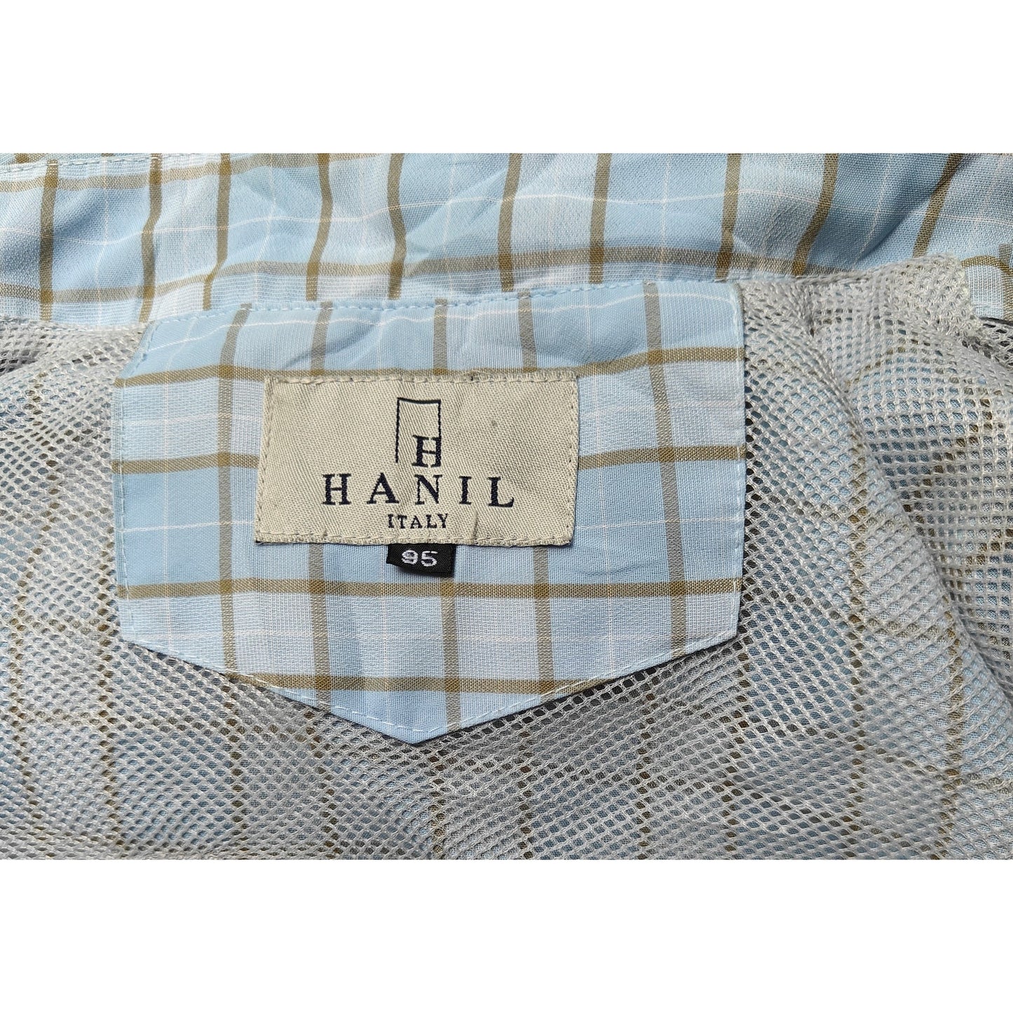 Hanil Men’s Lightweight Plaid Zip Jacket Mesh Lined Bomber Blue S (95)