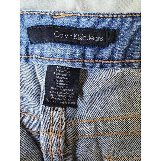 Calvin Klein Straight Leg Mid Rise Jeans - Size 10