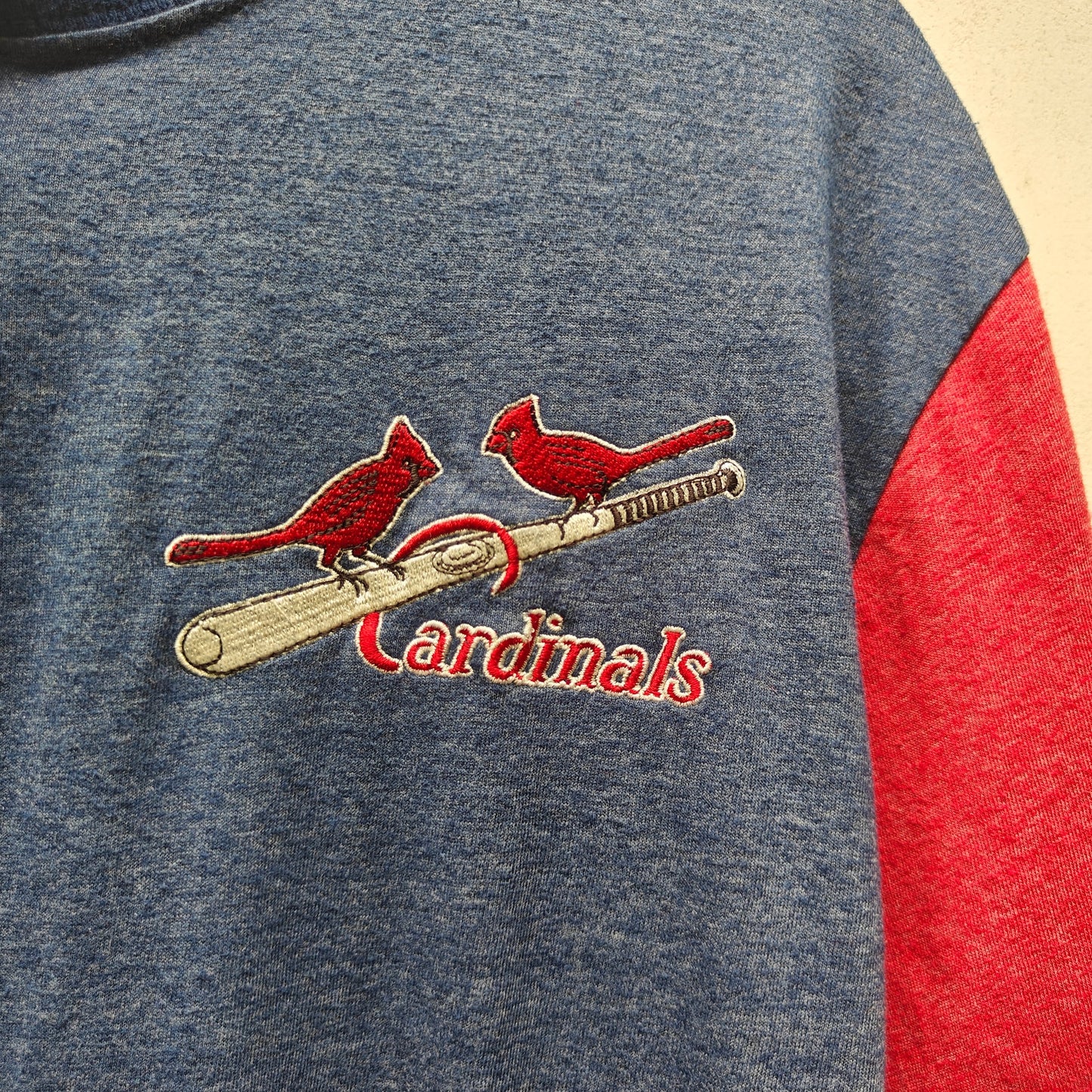 Mitchell & Ness St. Louis Cardinals Raglan Henley 3/4 Sleeve Size L