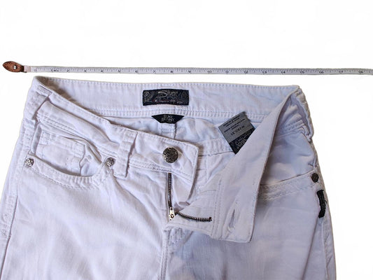 Silver Suki Skinny Jeans in White - Size 28/31