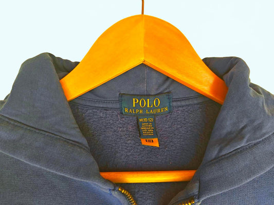 Polo Youth Zip Up Hoodie in Royal - Size M