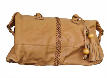 The Sak Tan Laurel Canyon Satchel with Tassel Boho Hobo Purse