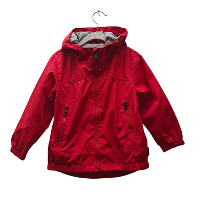 Baby GAP 3T Red Hooded Jacket Zip Pockets Rain Windbreaker