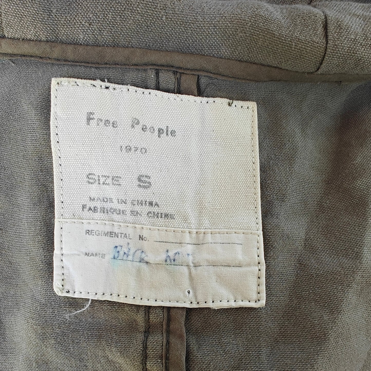 Free People Lightweight Hooded Jacket Olive Drawstring Utility Parka Boho Size S