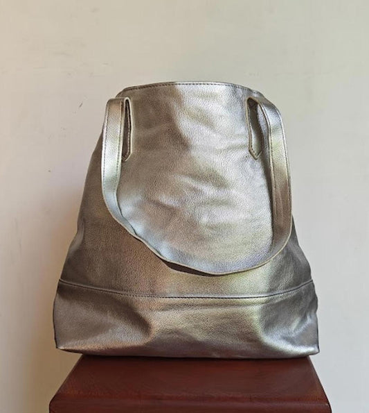 Bloomingdale's Silver Shoulder Bag