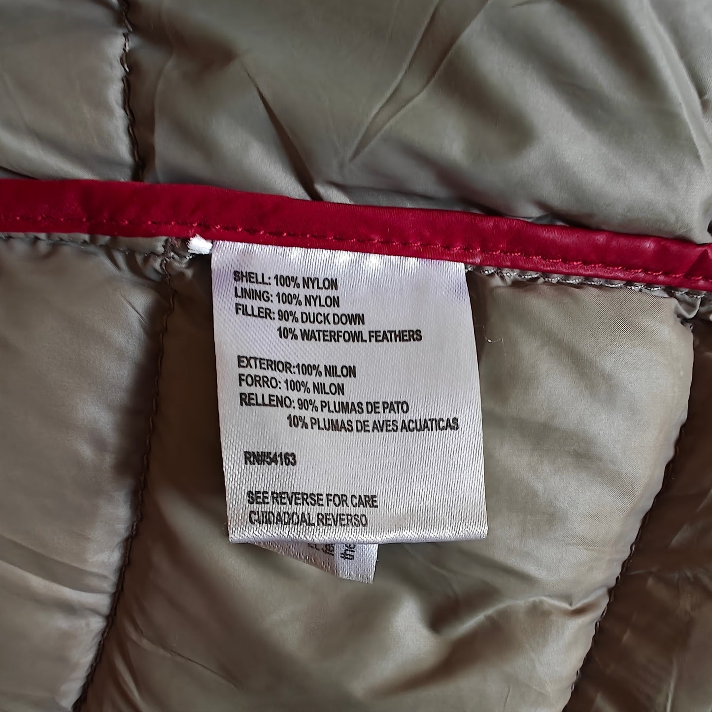 Calvin Klein Packable Down Puffer Coat Olive Hooded Quilted Women’s M