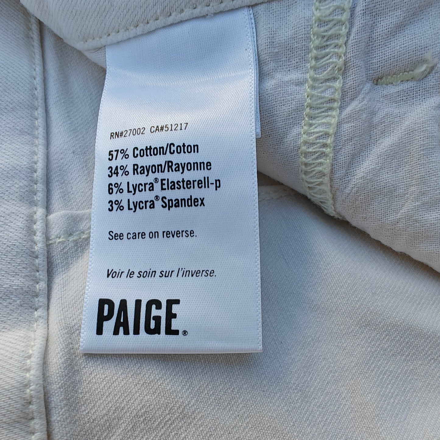 Paige Mayslie-Style White Denim Joggers Sz 28 High Rise Elastic Cuffs