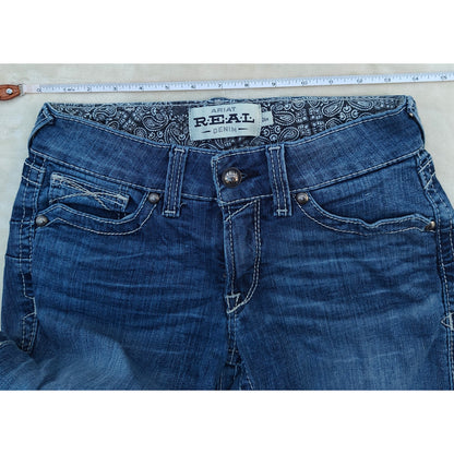 Ariat R.E.A.L. Mid Rise Straight Jeans Women’s 26R Blue Denim