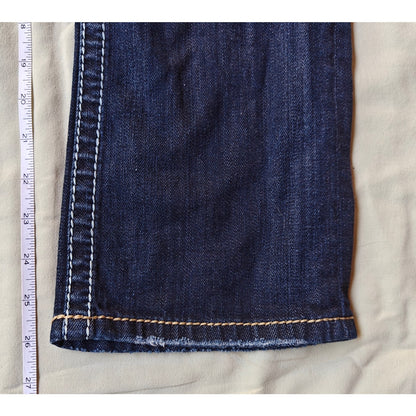 Silver Jeans Co. dark wash straight/bootcut Santorini Capri jeans