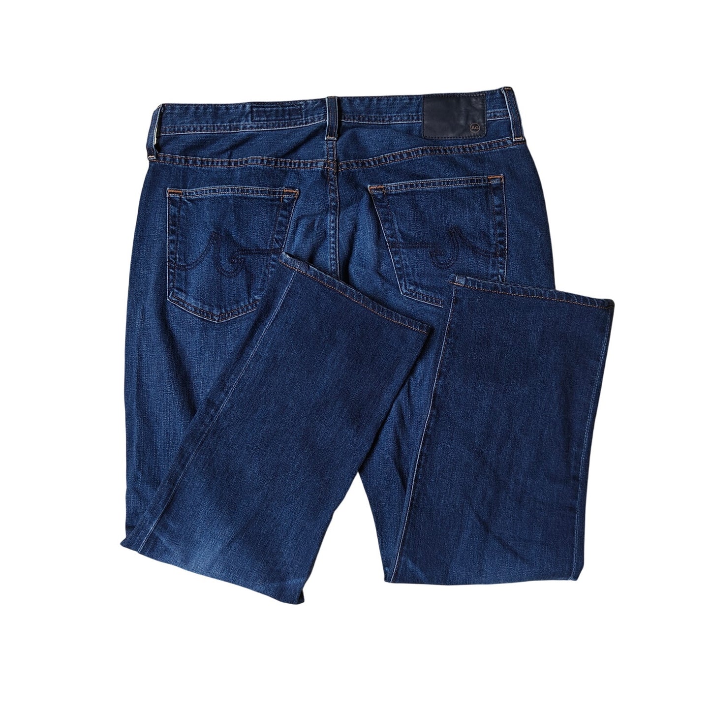 AG Adriano Goldschmied Men’s Blue Denim Jeans Slim Straight Dark Wash 34x32