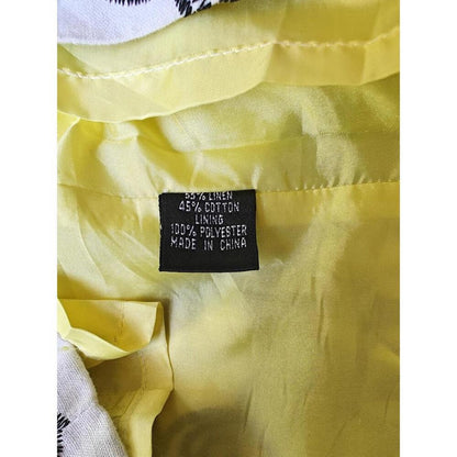 Adrianna Papell Black & White Geometric Sheath Dress, Contrast Collar