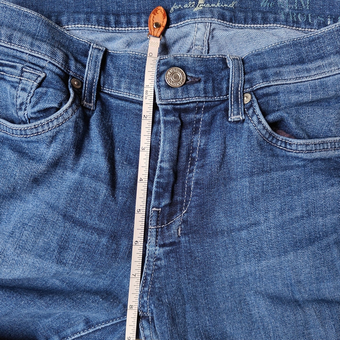 7 For All Mankind Slim Trouser Jeans Women’s Size 30 Dark Wash Denim