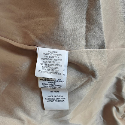 Lucky Brand Teddy Sherpa Coat Tan Faux Shearling, Size L