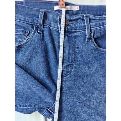 Levi's 505 Straight Leg Jeans Blue Denim Classic Fit Zip Fly 5-Pocket Size 4