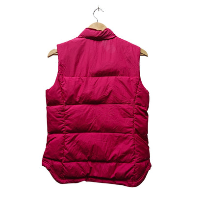 J.Crew Magenta Puffer Vest Quilted Button Front Stand Collar Size S