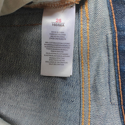 Polo Ralph Lauren Waverly Straight Crop Distressed Embroidered Jeans Sz 26
